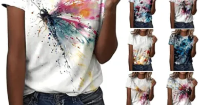 Ladies Fashion Summer Casual Flower Print O Neck Loose Short Sleeve T-Shirt