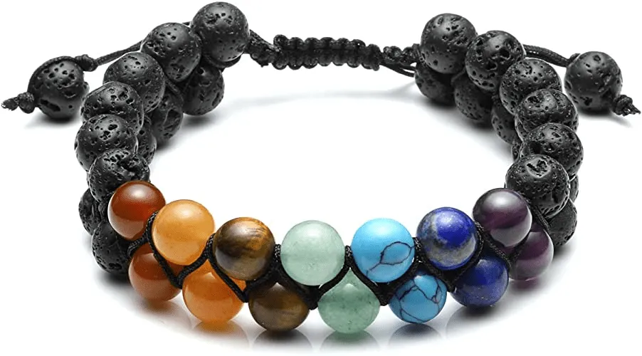 Chakra Crystals Stone Bracelet Reiki Healing