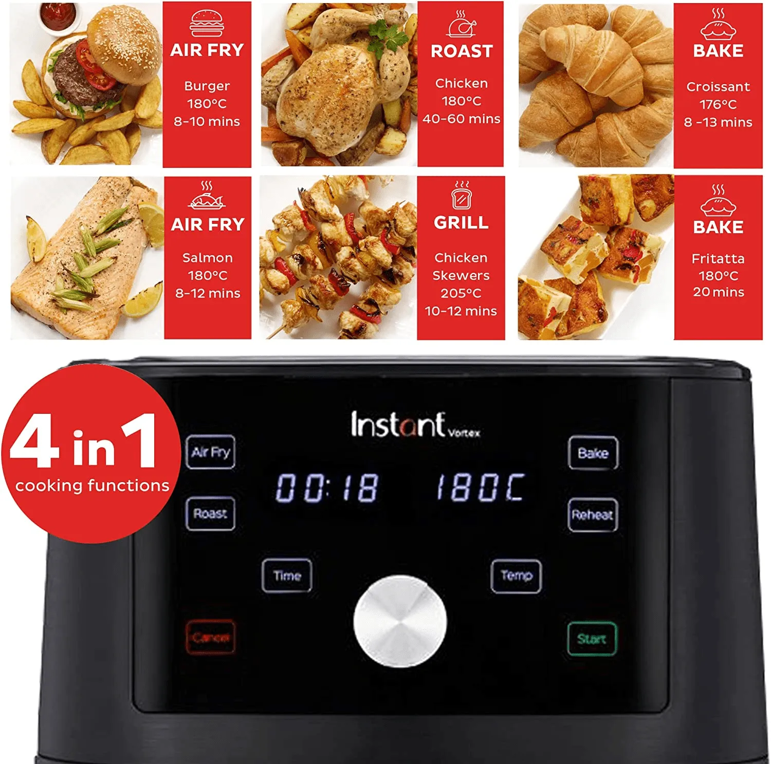 Digital Air Fryer Health Air Fryer Bake, Roast and Reheat