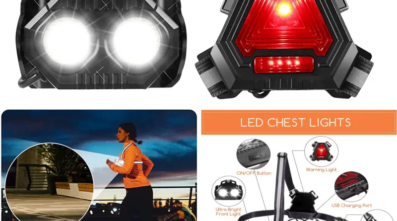 USB Running Lights for Runners Chest Light Torch