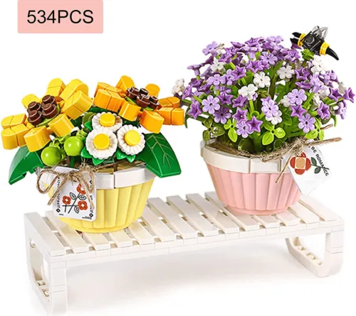 Flower Bouquet Building blocks Artificial Flowers Building Blocks