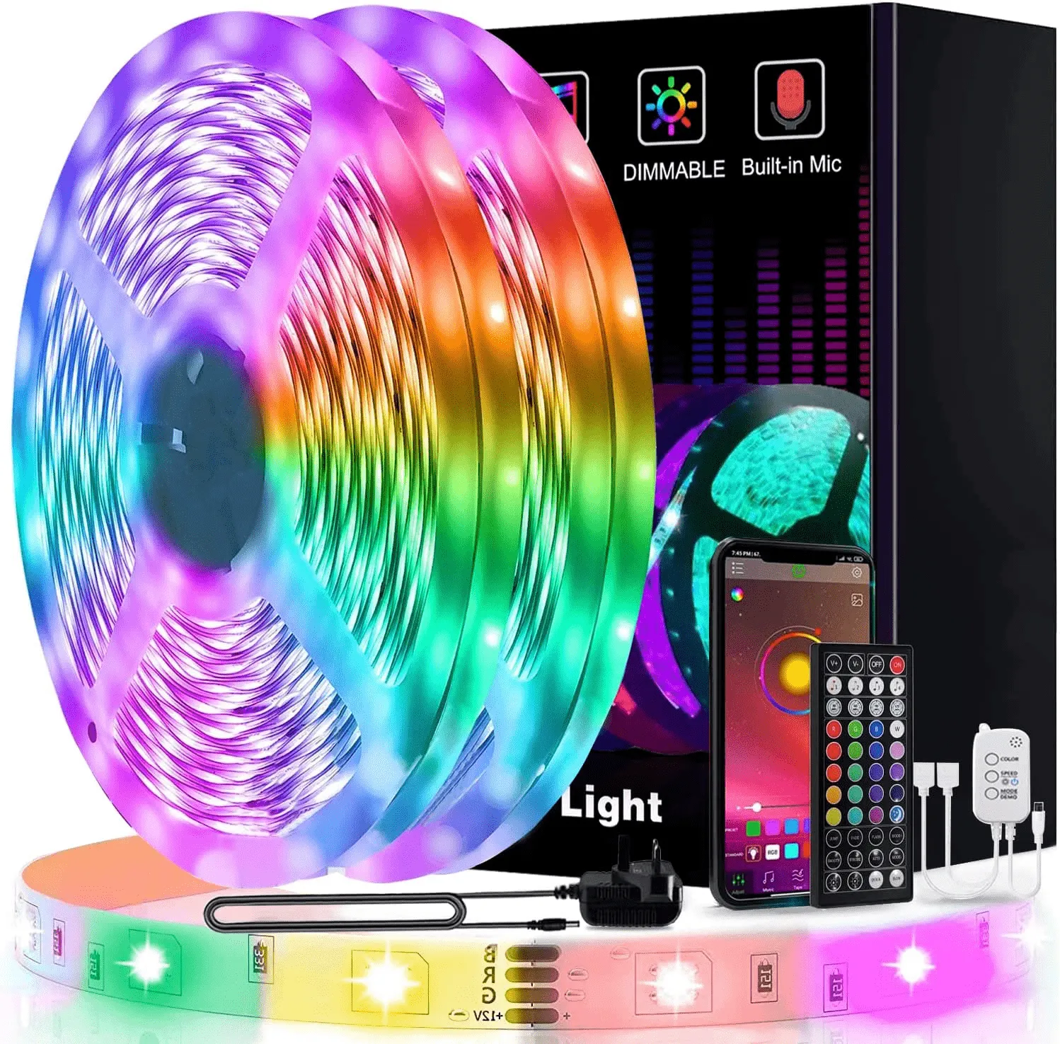 RGB Led Strip Lights Color Changing Sync with Music