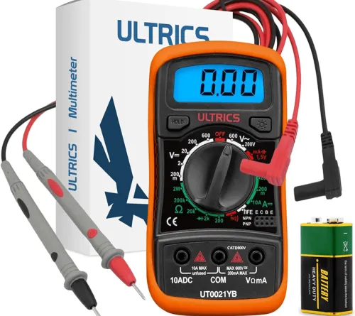 Voltmeter Ampmeter Ohmmeter Circuit Checker with Backlight LCD Test Leads