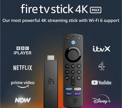 Fire TV Stick 4K Max streaming device with Alexa Voice Remote