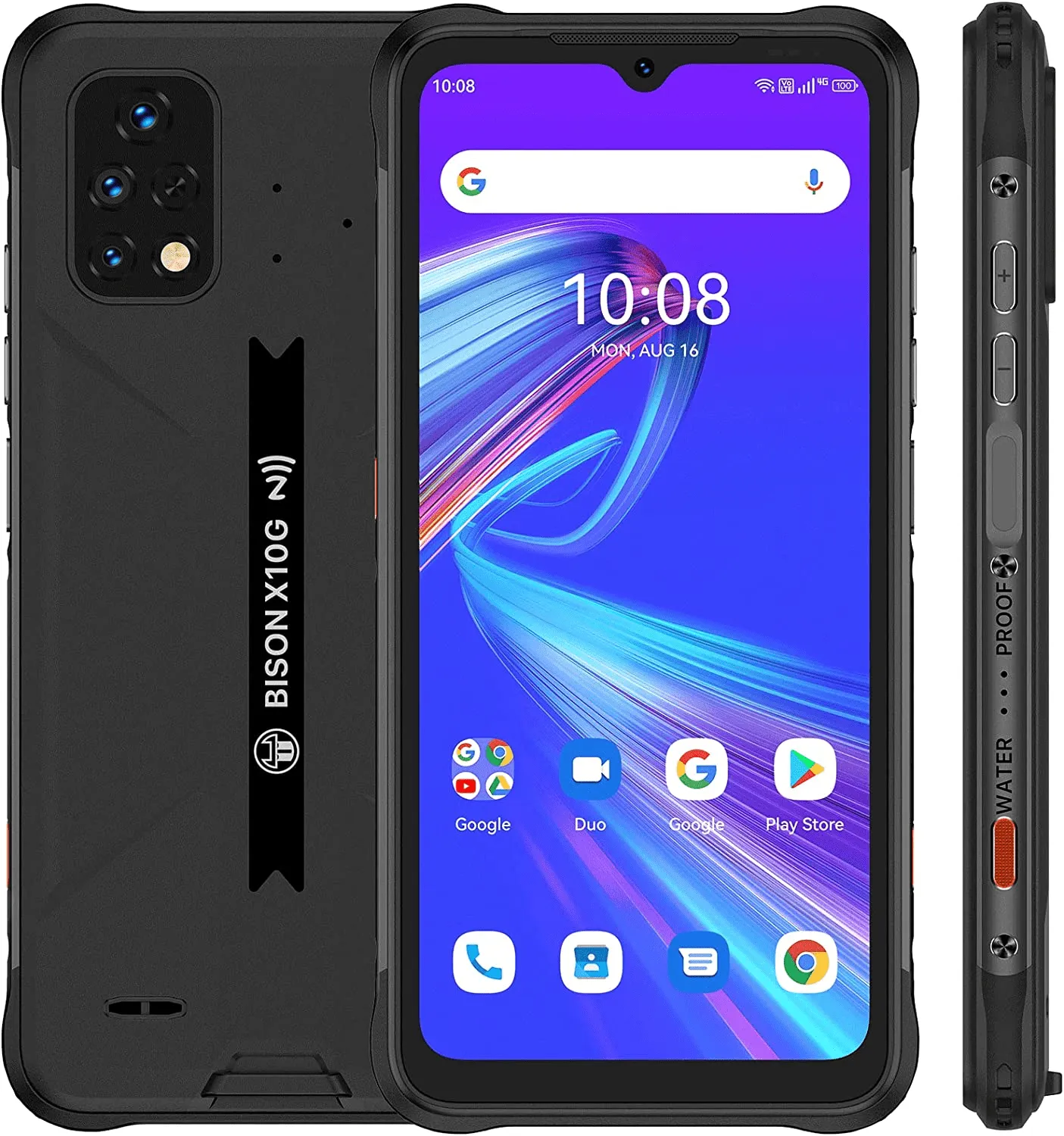 Rugged Shockproof Smartphone with Triple Camera