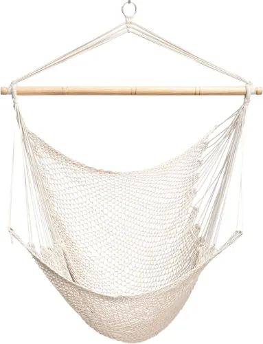 Detachable Wooden Support Bar Oversize Hanging Chair