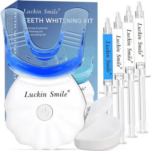 Tooth Whitening Kit with Professional 5X LED Teeth Whitening Light