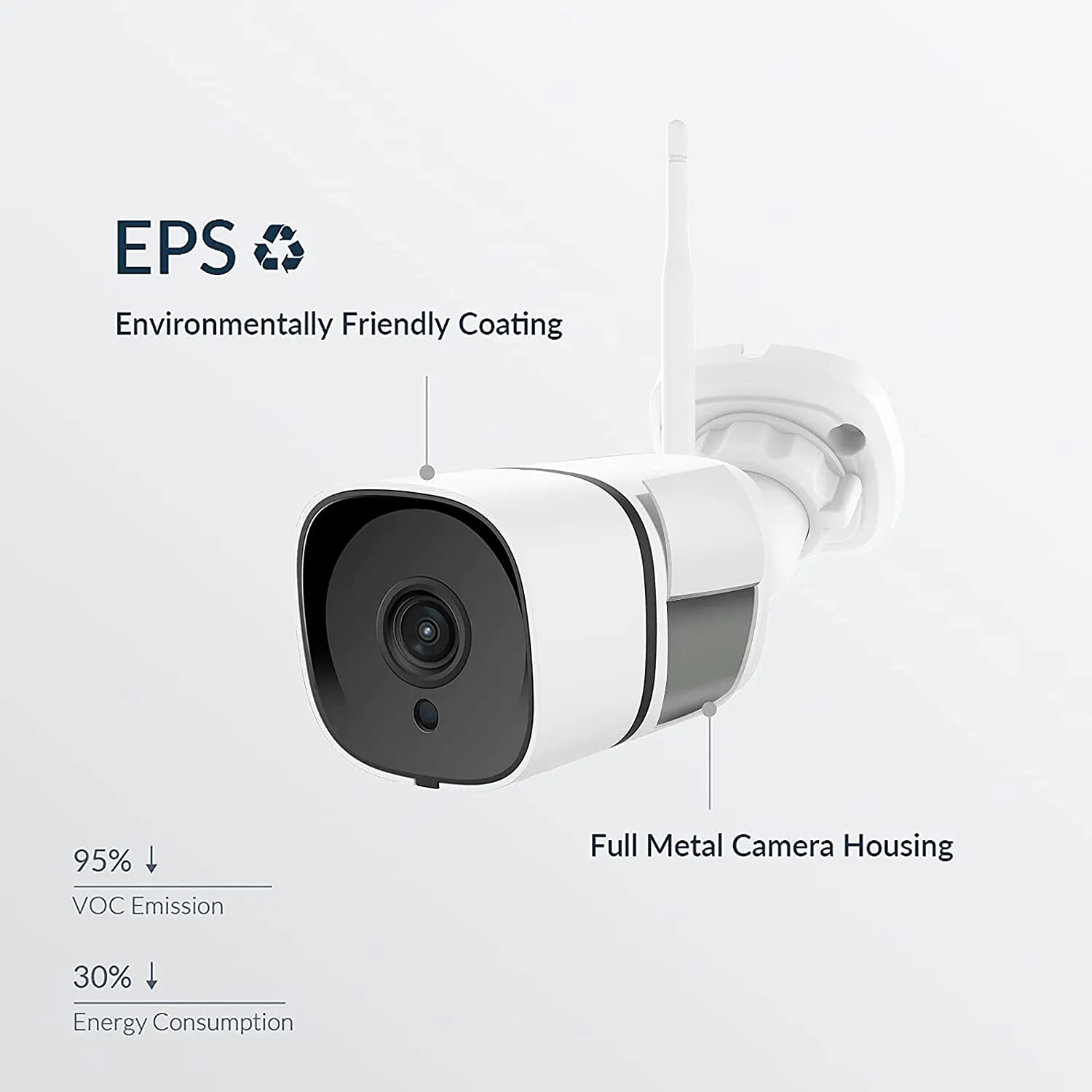 Outdoor Security Camera Compatible with Alexa