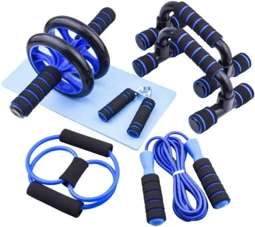 Abs Roller Wheel Workout Set With Push-up Bars