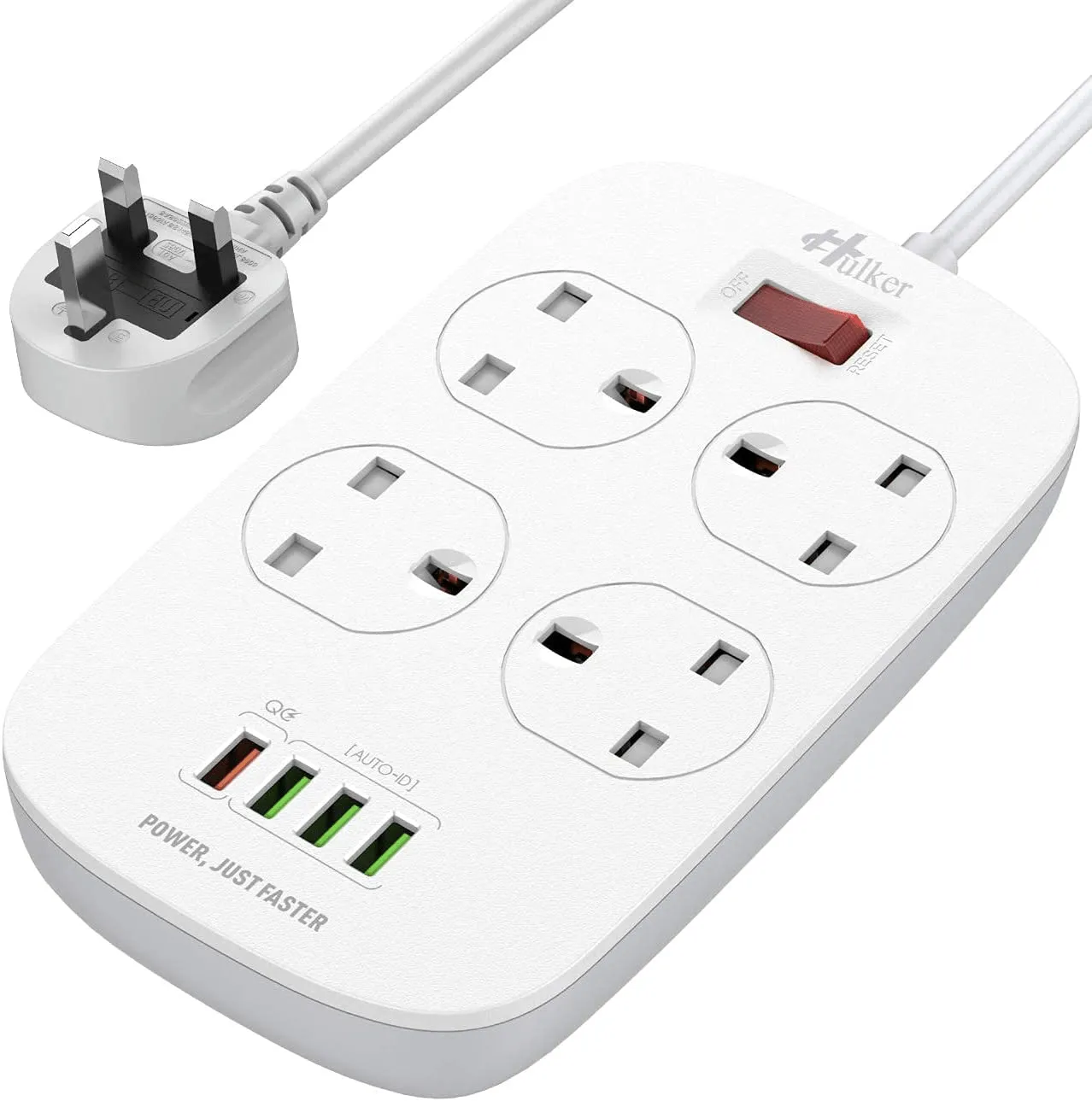 Ports Surge Protector Smart Extension Lead with USB Ports