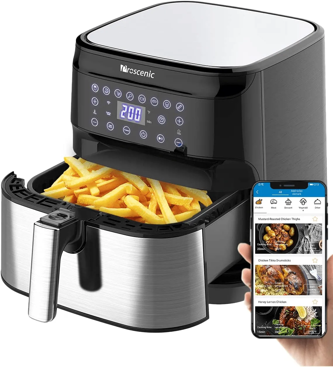 Air Fryers for Home Use with LED Onetouch Screen