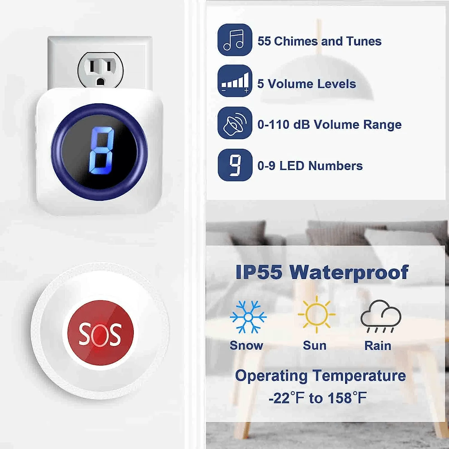 SOS Call Button Suresafe Personal Alarms for Caregiver