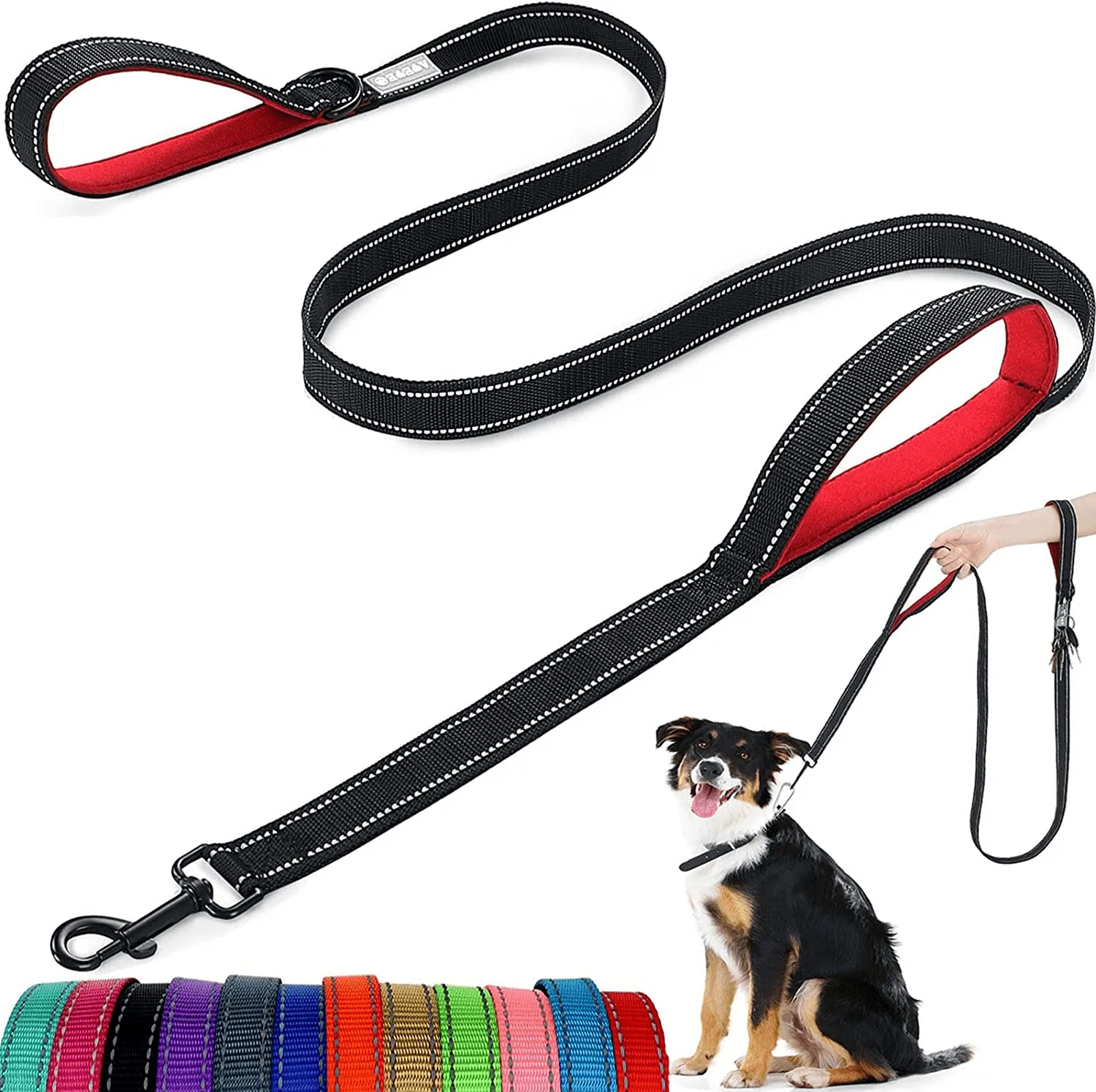 Dog Lead With Two Padded Handles