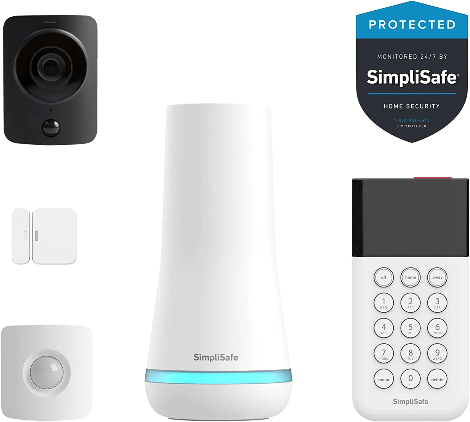 Home Security Camera and Alarm System with Entry and Motion Sensor