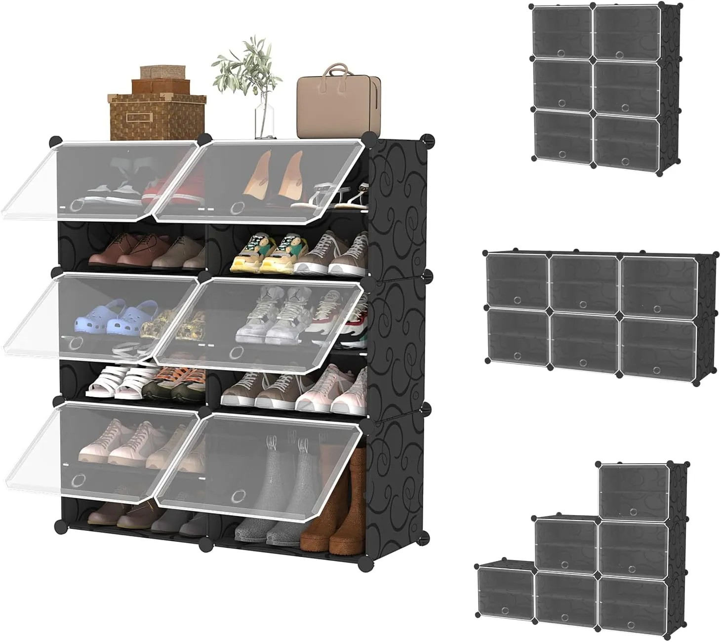 Movable Shoe Storage Cabinet with Door