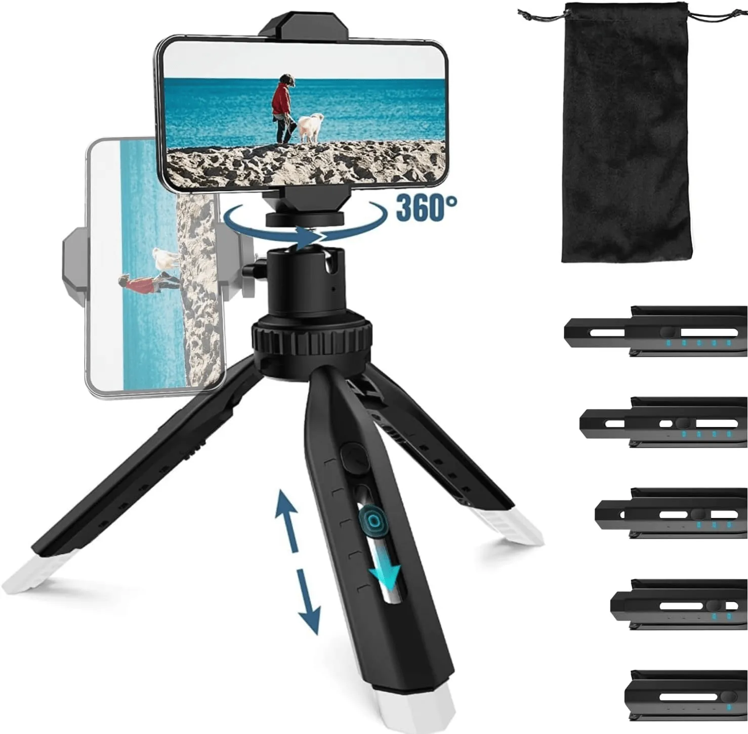 RealPlus Flexible Mini Tripod for iPhone Android Phones