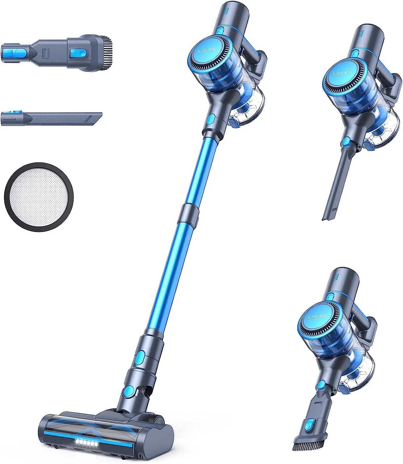 Stick Cordless Vacuum Cleaner with Brushless Motor and LED Headlights