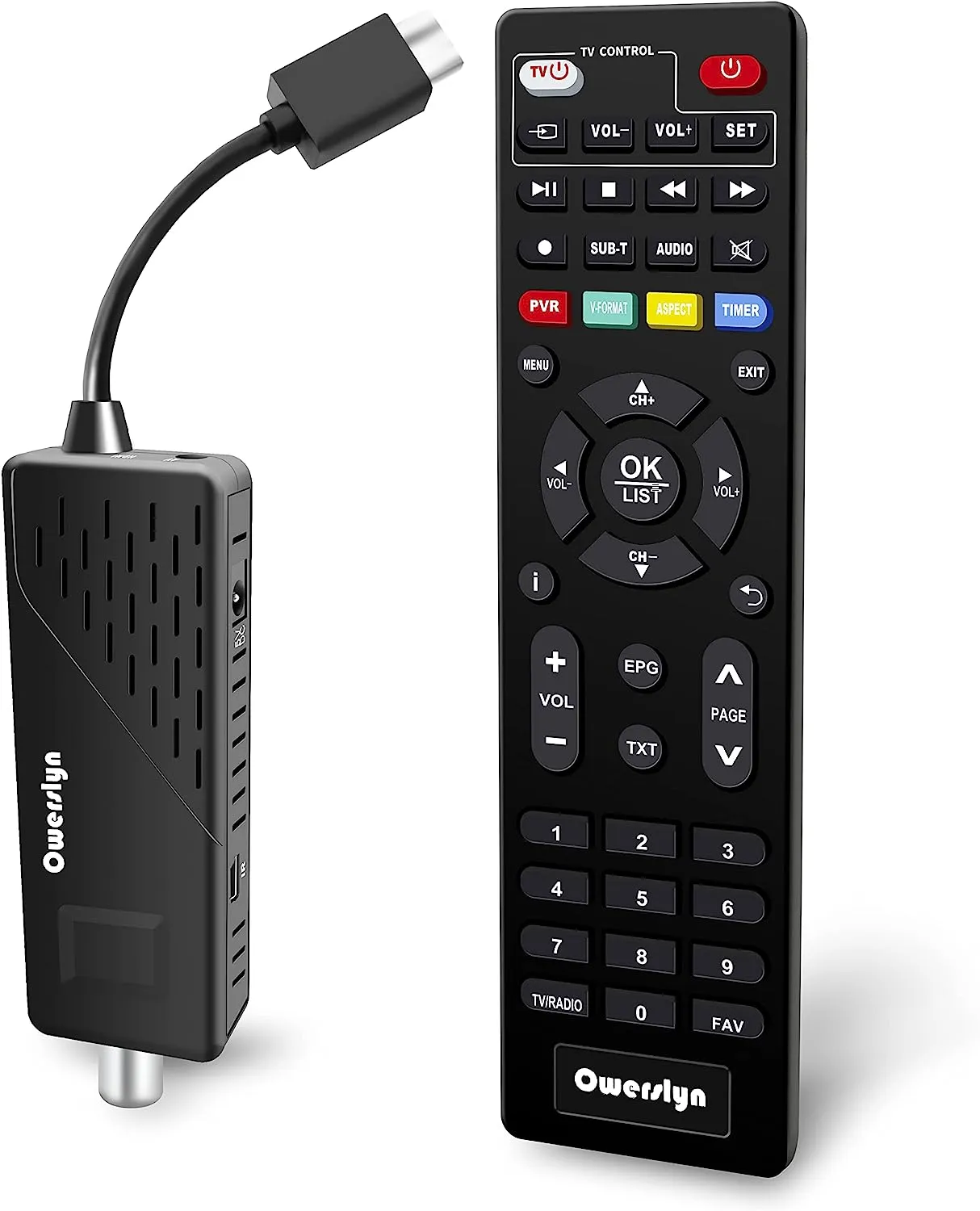 Decoder Digitale Terrestre HD TV Stick Supporto Uscita HDMI/AV e USB