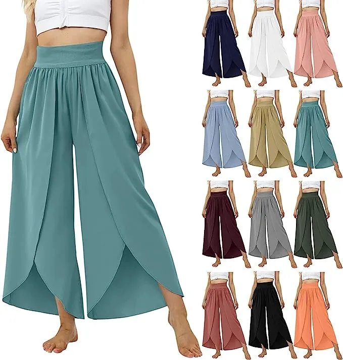 Comfy High Waisted Yoga Pants Boho Baggy Hippie Pilates Pants