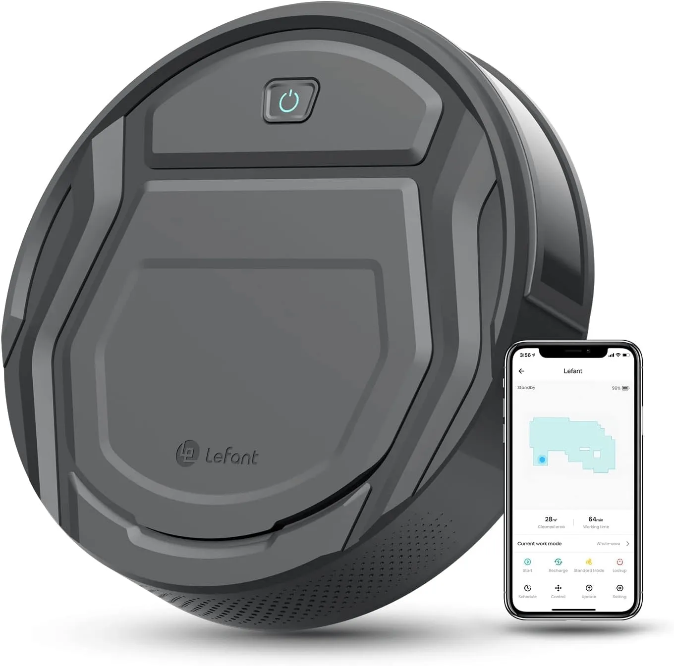 Small Robot Vacuum Cleaner with Alexa Voice Control