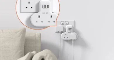 Double Plug Extension with three USB Ports