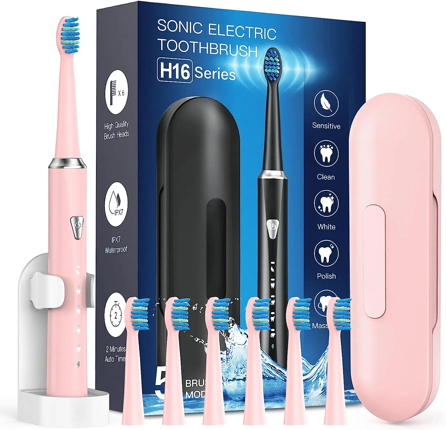 Electric Toothbrush Rechargeable Sonic Toothbrushes for Adults