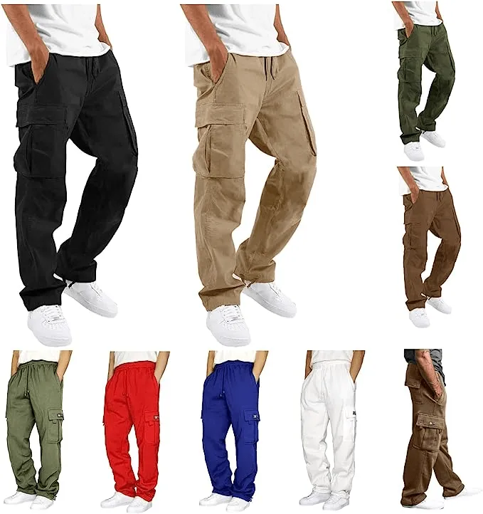 Work Trousers Men Cargo Combat Trousers with Multi Pocket