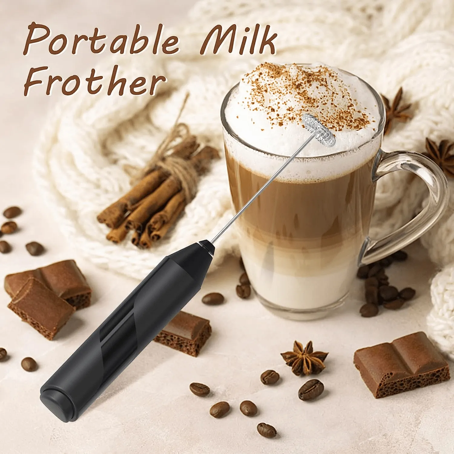 Electric Milk Frother for Cappuccino Lattes Milk Coffee