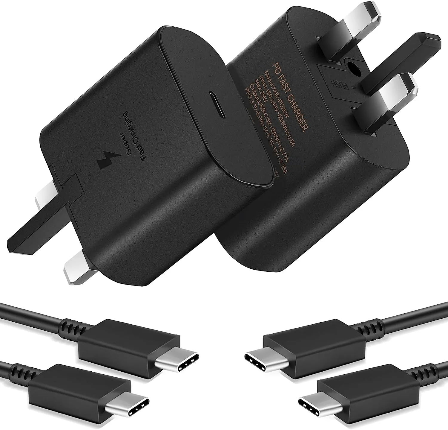 Double Pack USB C Samsung Fast Charger