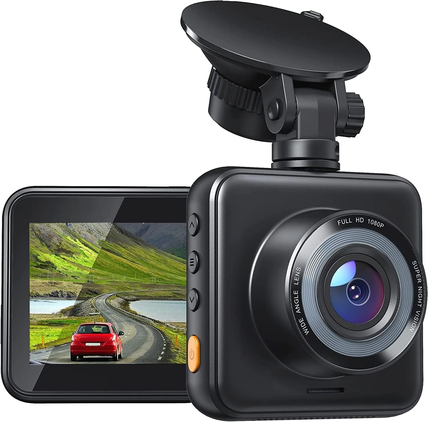 Full HD Dash Camera Suction Cup Front Dashboard Camera Recorder