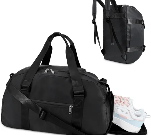 Travel Duffle Bag with Shoes Compartment and Wet Pocket