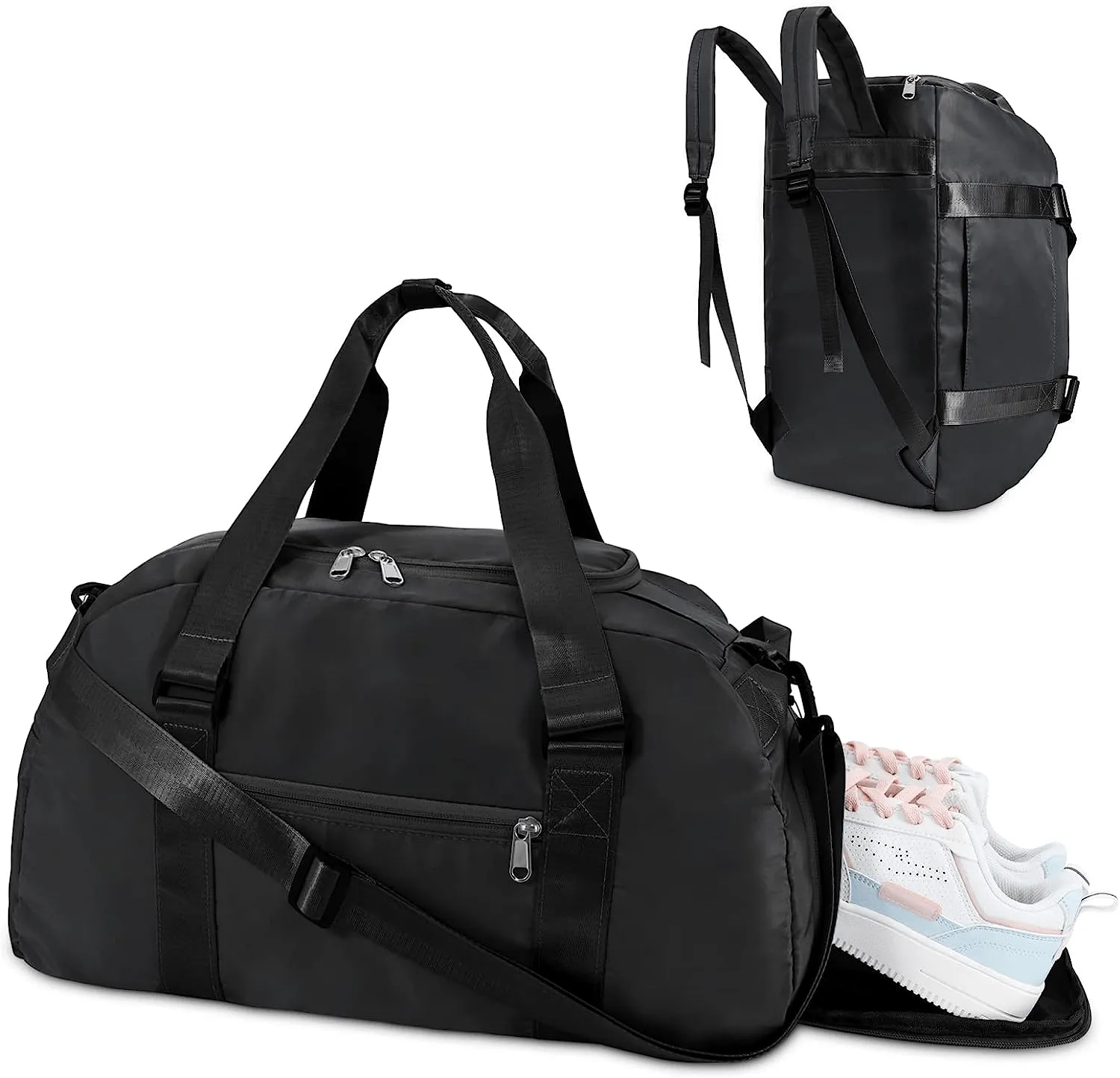 Travel Duffle Bag with Shoes Compartment and Wet Pocket