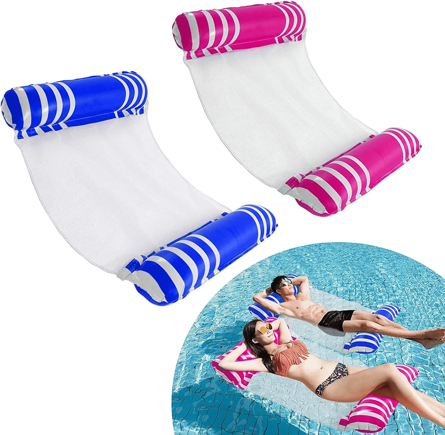 Swimming Pool Float Lounger Inflatable Hammock for Pool