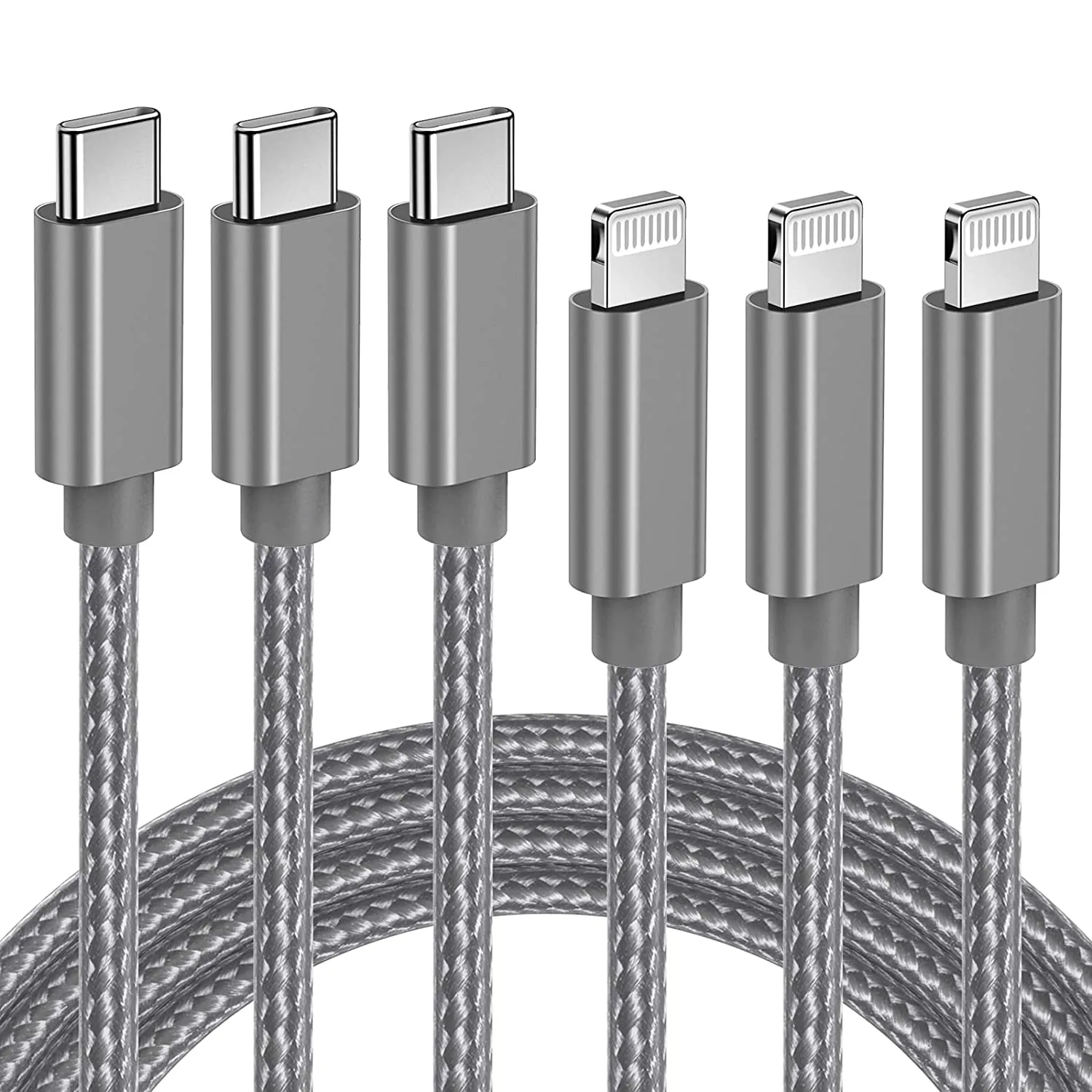 Nylon Braided iPhone Fast Charging Cable Power Delivery Lightning to Type C