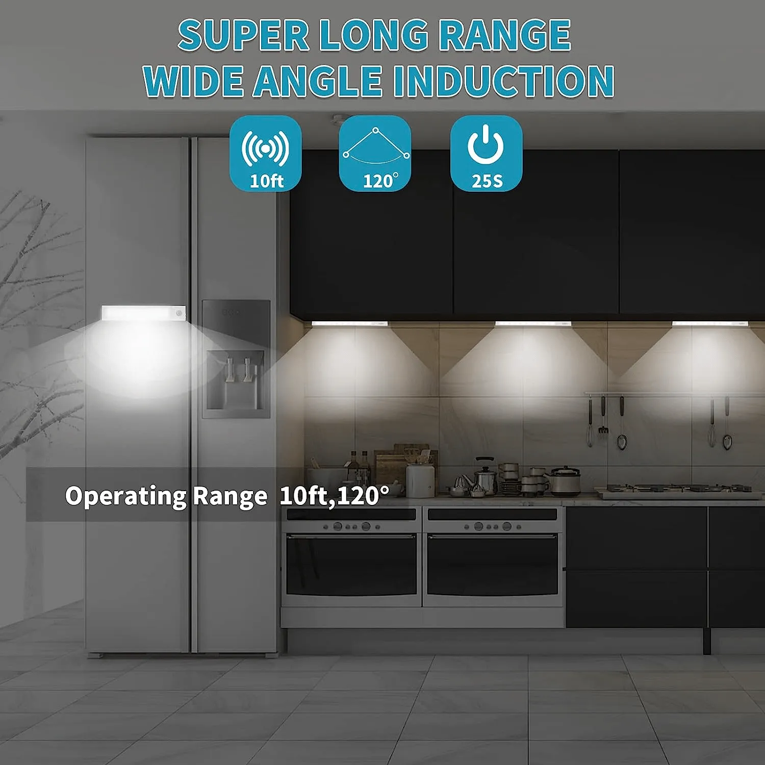 Motion Sensor Light Indoor LED Under Cabinet Lights Wireless