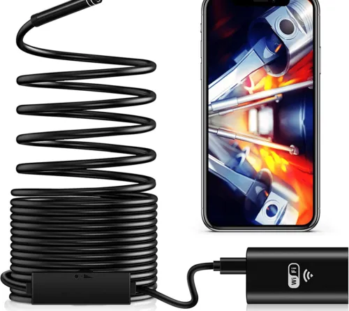 Waterproof WiFi Borescope Endoscope Snake Camera with Light