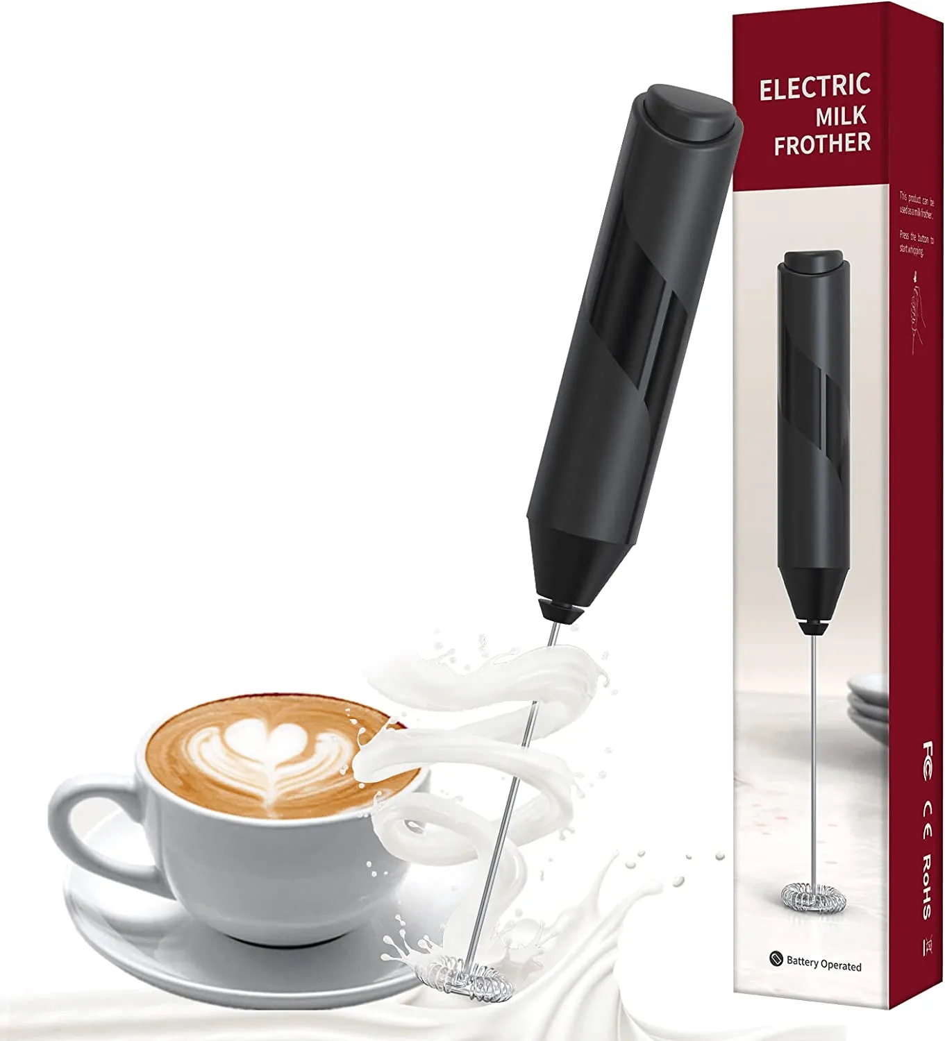 Electric Milk Frother for Cappuccino and Lattes