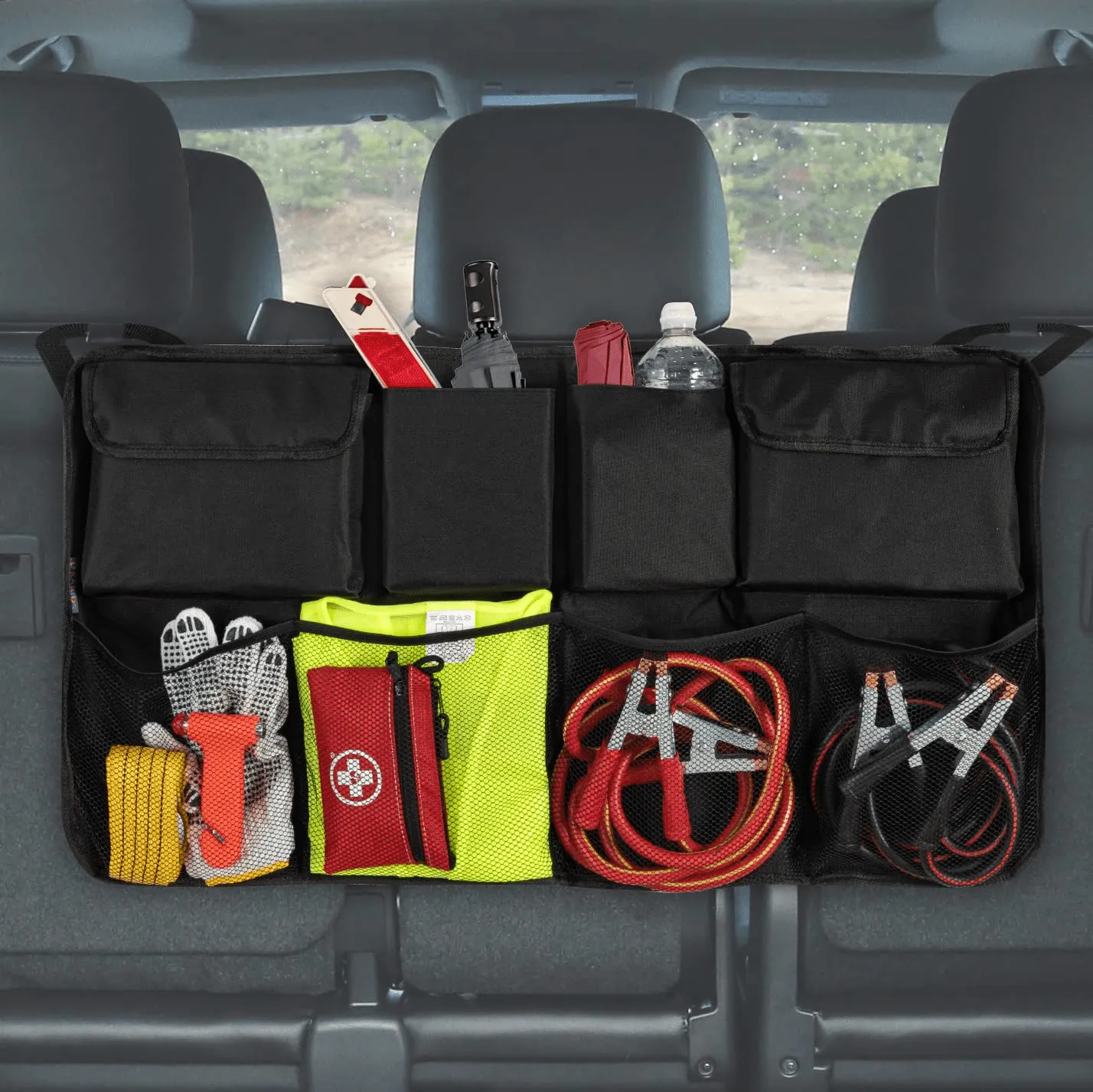 Car Boot Organiser with Elastic Mesh Pockets