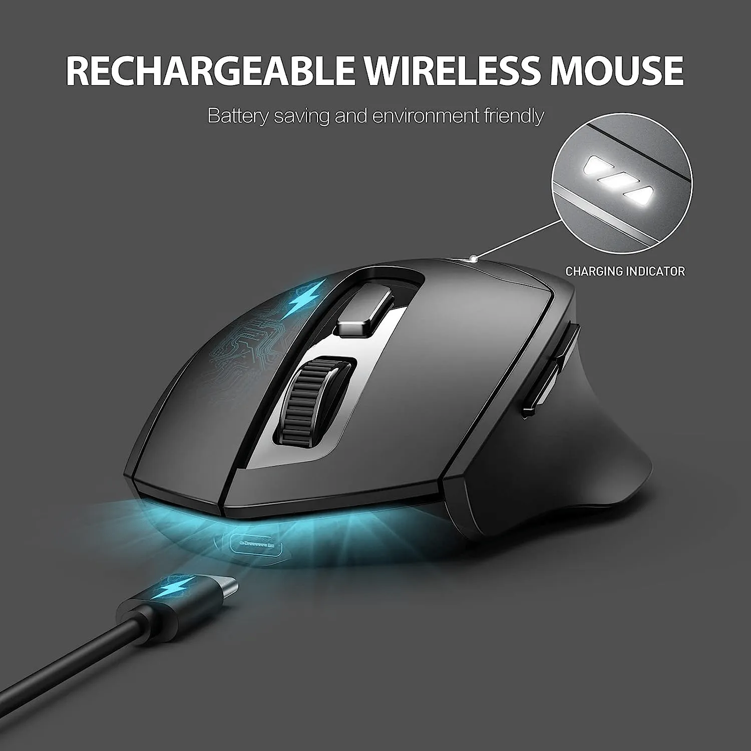 Multi-device Rechargable Wireless Mouse