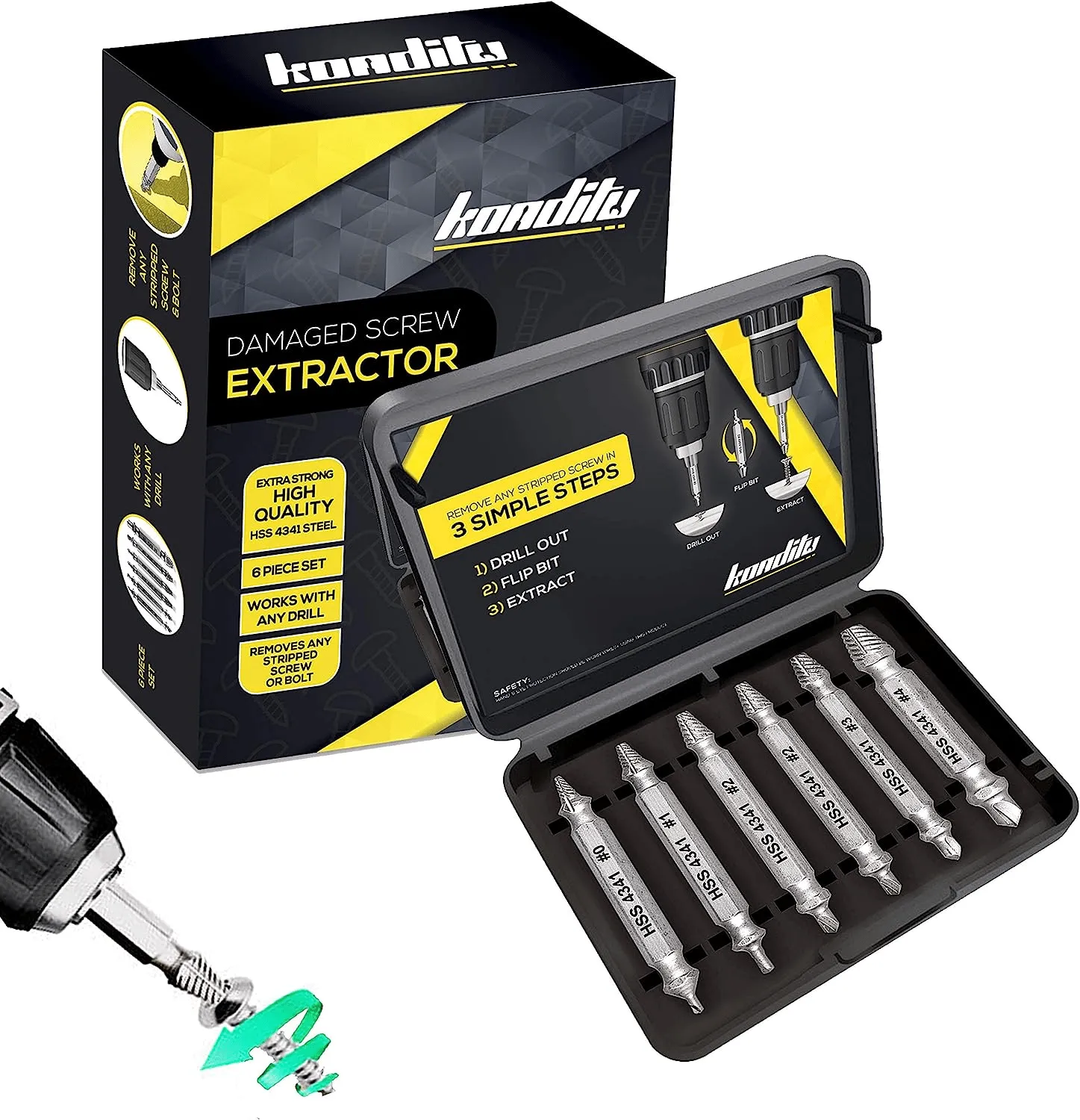 Professional Damaged Screw Extractor Set