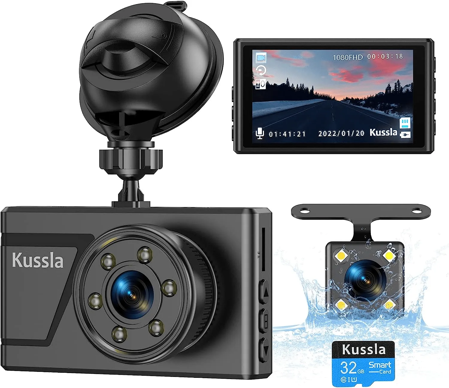 Dash Cam Front and Rear Car Camera