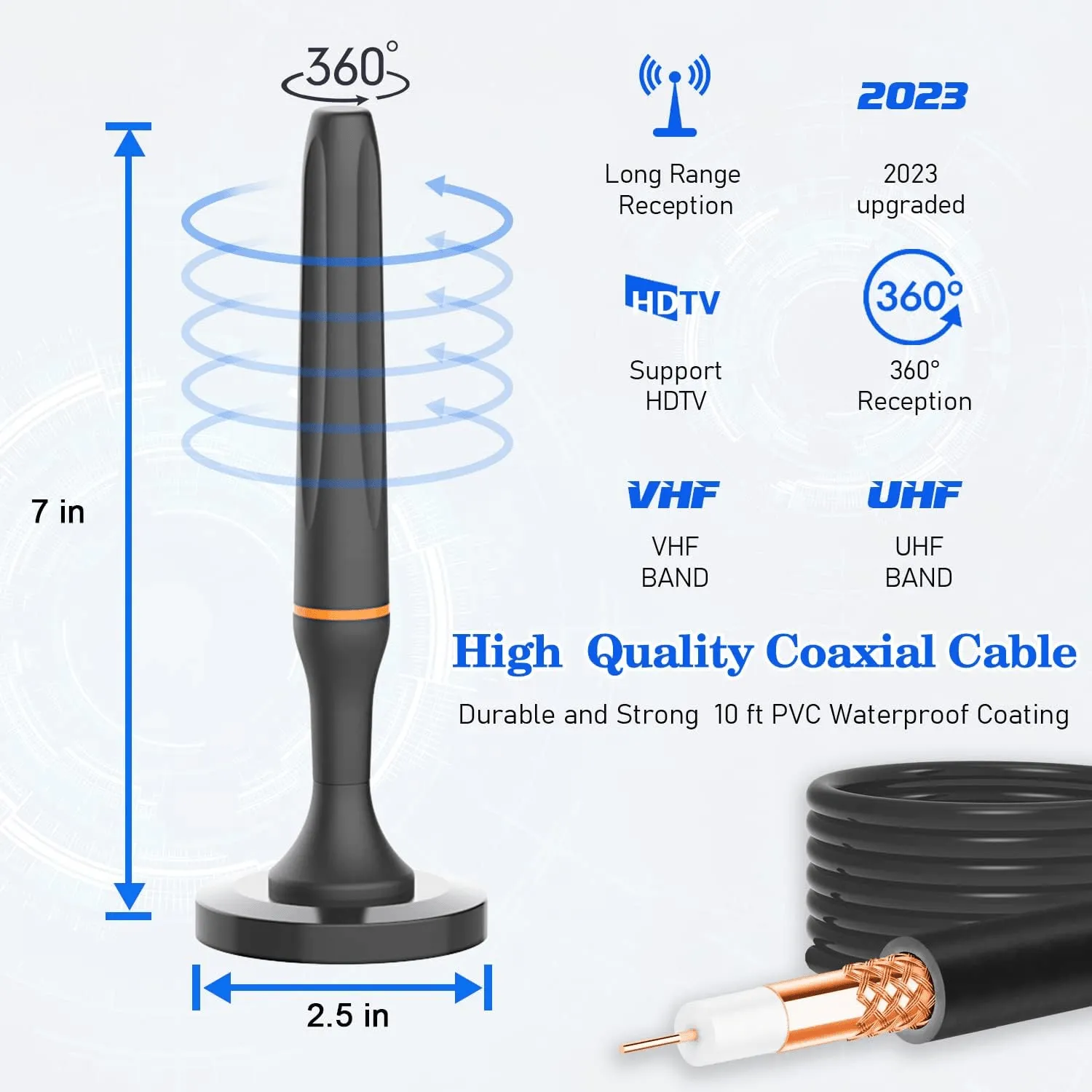 Indoor TV Aerial with Long Range Reception