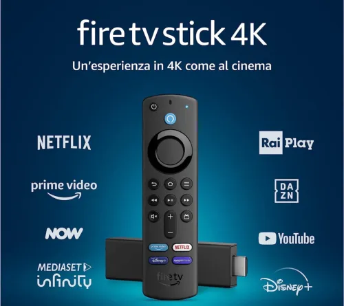 Fire TV Stick 4K con telecomando vocale Alexa
