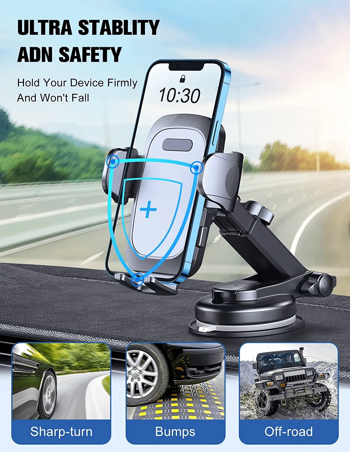 Super Stable Car Phone Holder for Dashboard