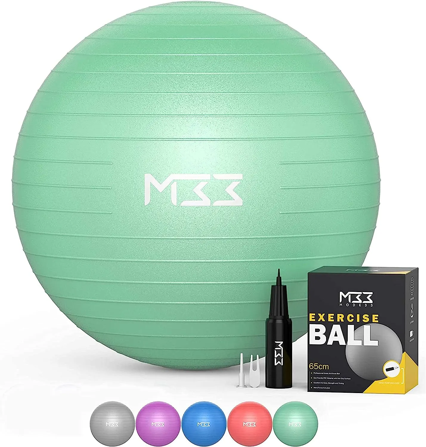 Extra Thick Anti-Burst Yoga Ball with Hand Pump