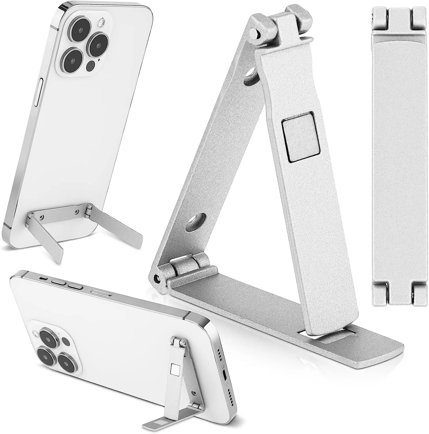 Ultra-Thin Vertical and Horizontal Phone Kickstand Attachment