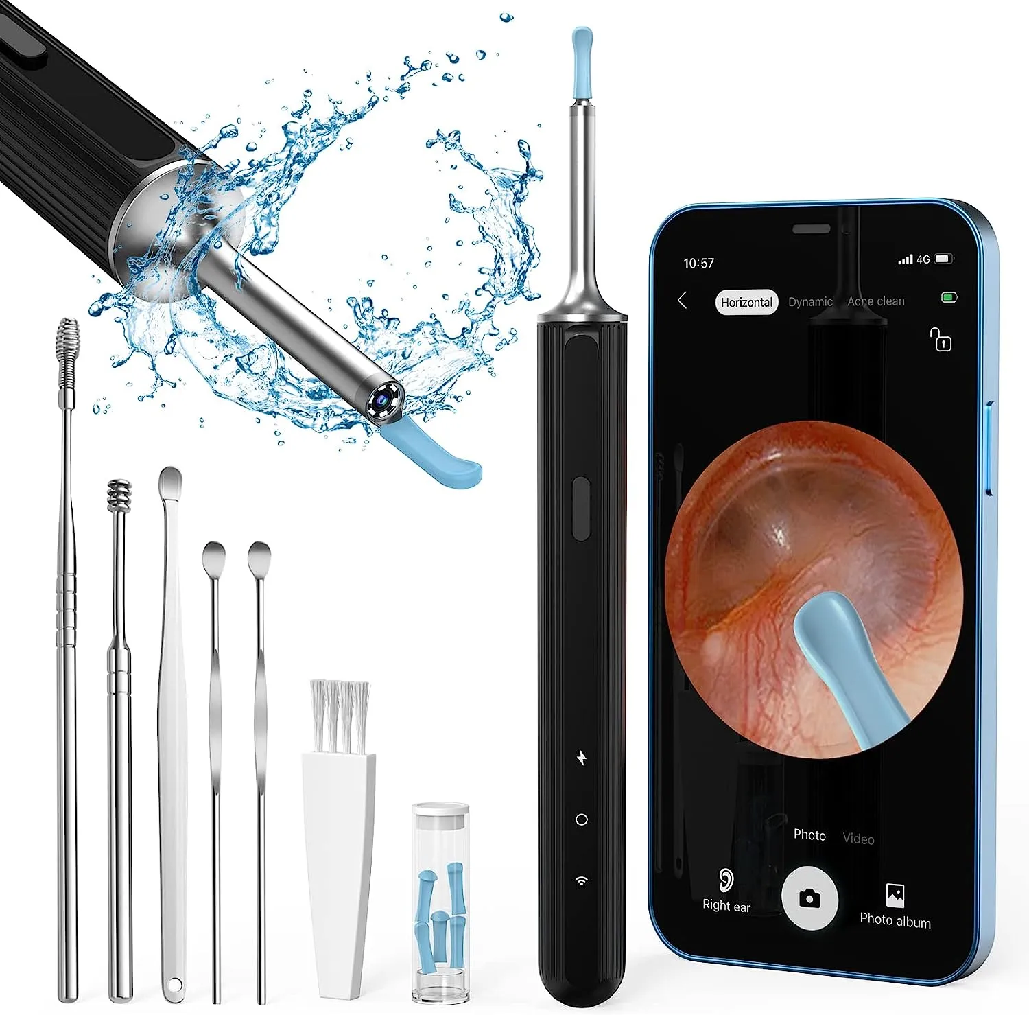 Kit Otoscopes Visual Earwax Removal Camera