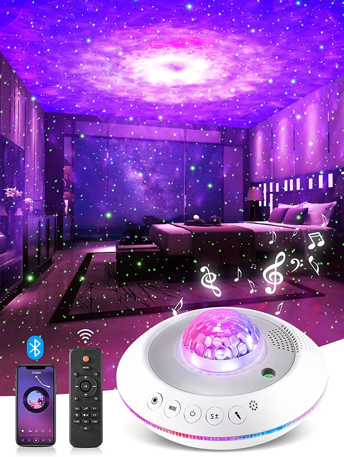 Galaxy Projector Light with Remote Timer