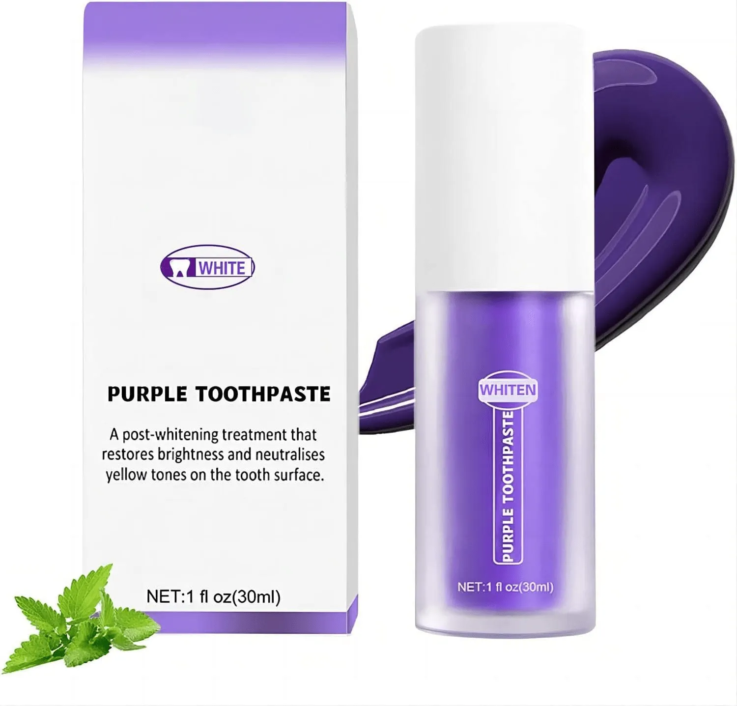 Purple Toothpaste for Teeth Whitening