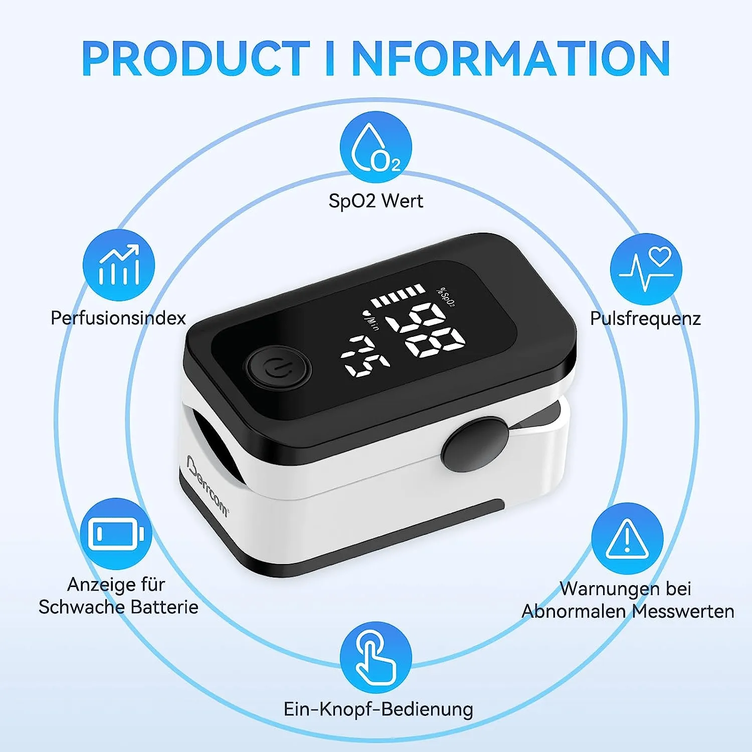 Pulse Oximeter Blood Oxygen Saturation Monitor